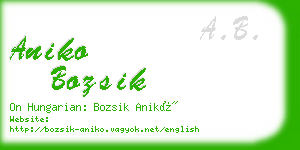 aniko bozsik business card